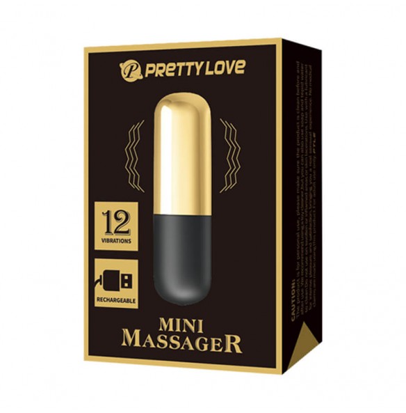 PRETTY LOVE - Mini Massage Vibrator (Chargeable - Gold) PRETTY LOVE - Mini Massage Vibrator (Chargeable - Gold)